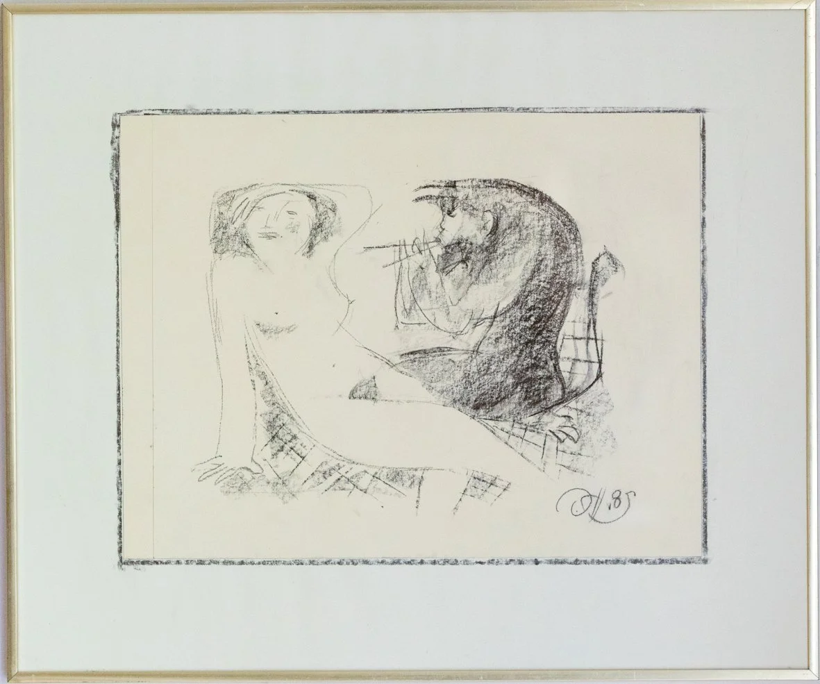 Spiel der Verführung - Pencil 49x59 cm (51x61)