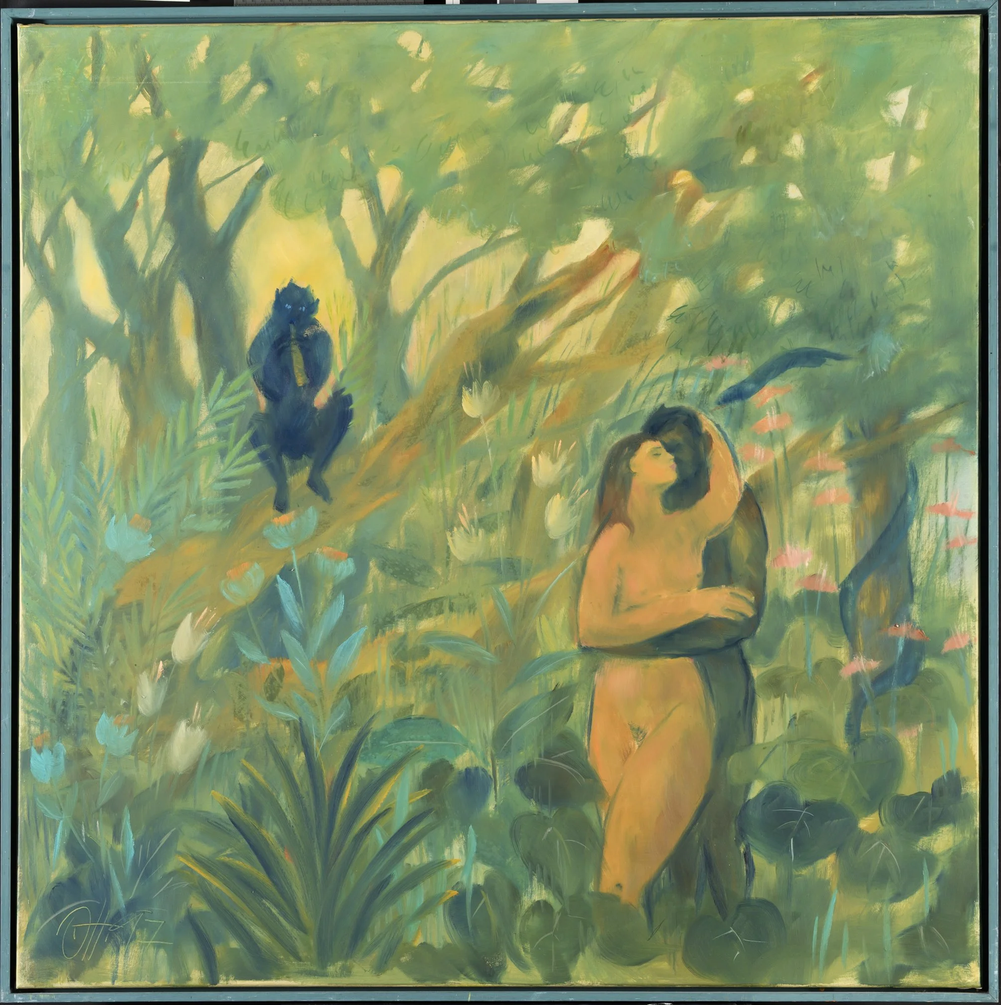 Gärtnerin aus Liebe   
Öl auf Leinwand, 100 x 100 cm