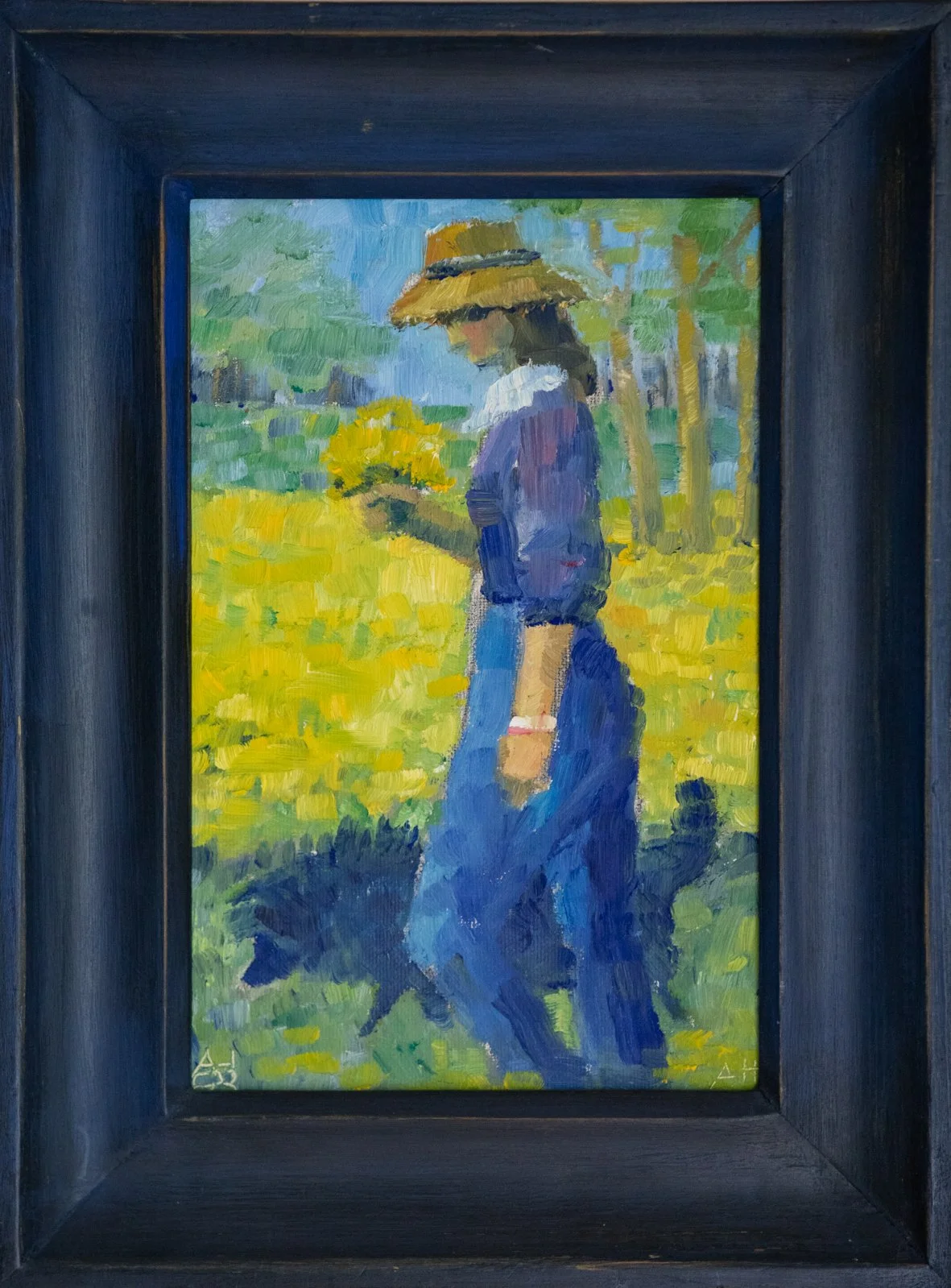 Andacht - Oil on canvas 28x18 cm