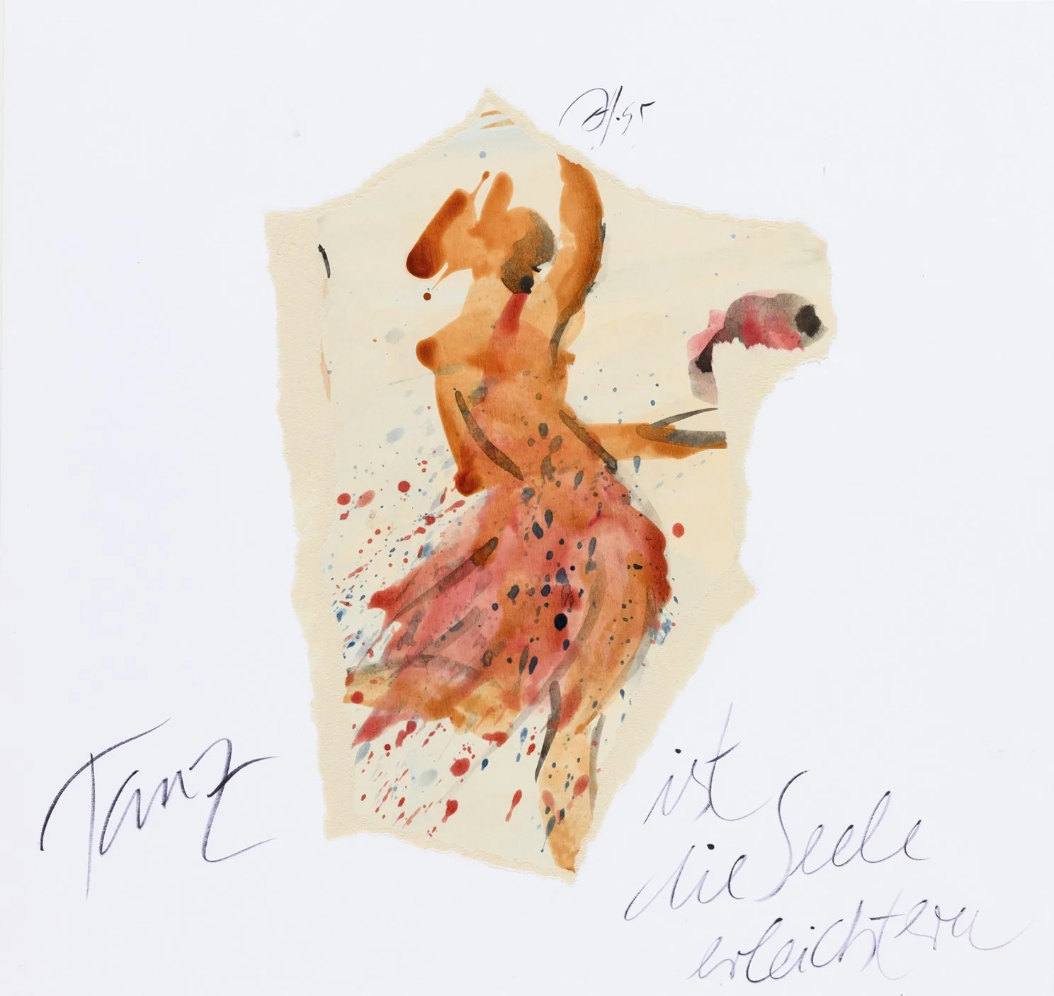 Salome, 1993  
Chinatusche auf Karton, 40x42 cm  