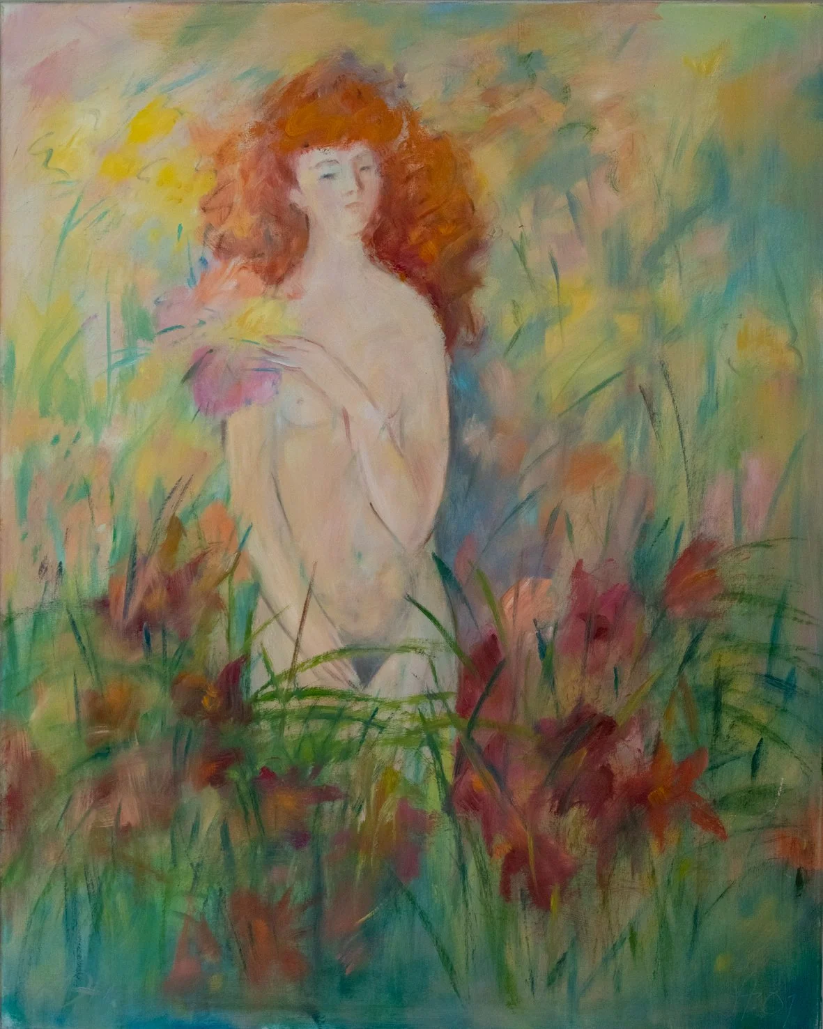 Frühlingserwachen oil on canvas 100x60 cm