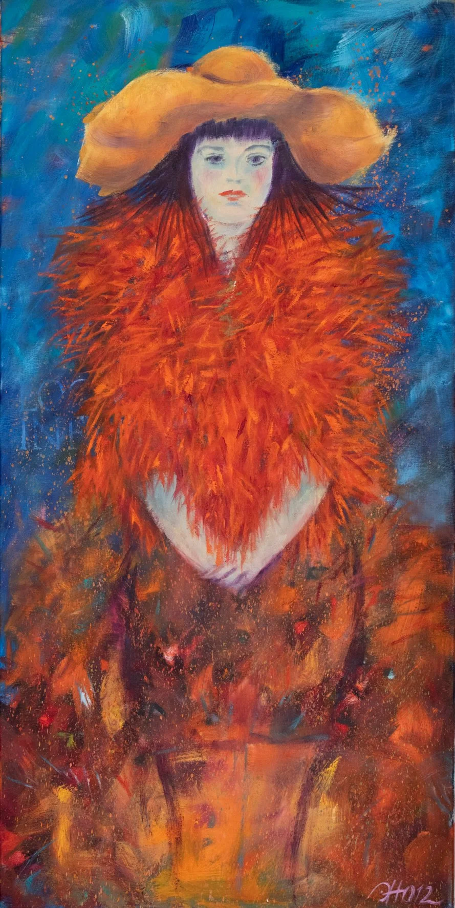 Die fesche Lola - oil on canvas 120x60 cm