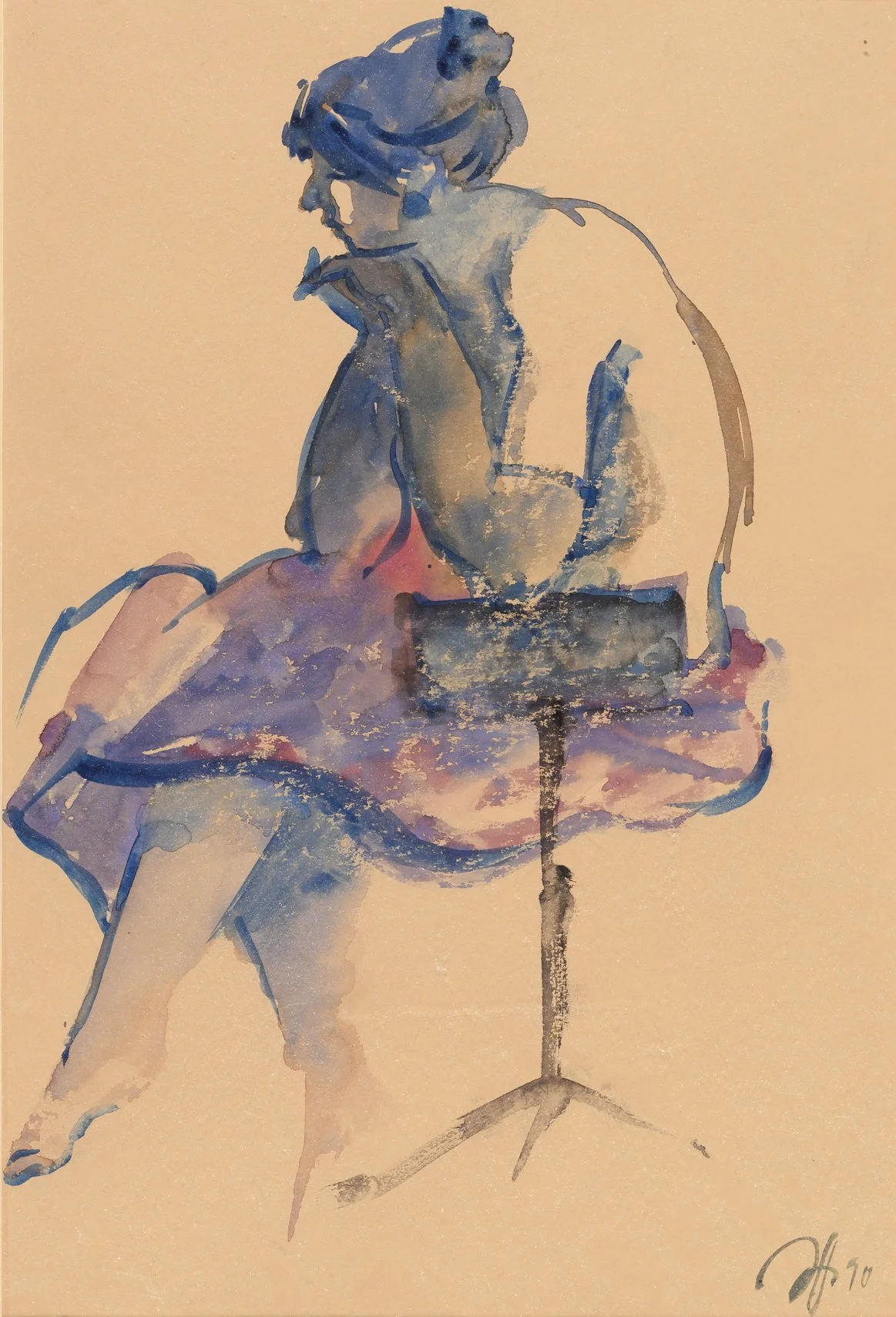 Ilka, 1990  
Aquarell auf Karton 50x34 cm