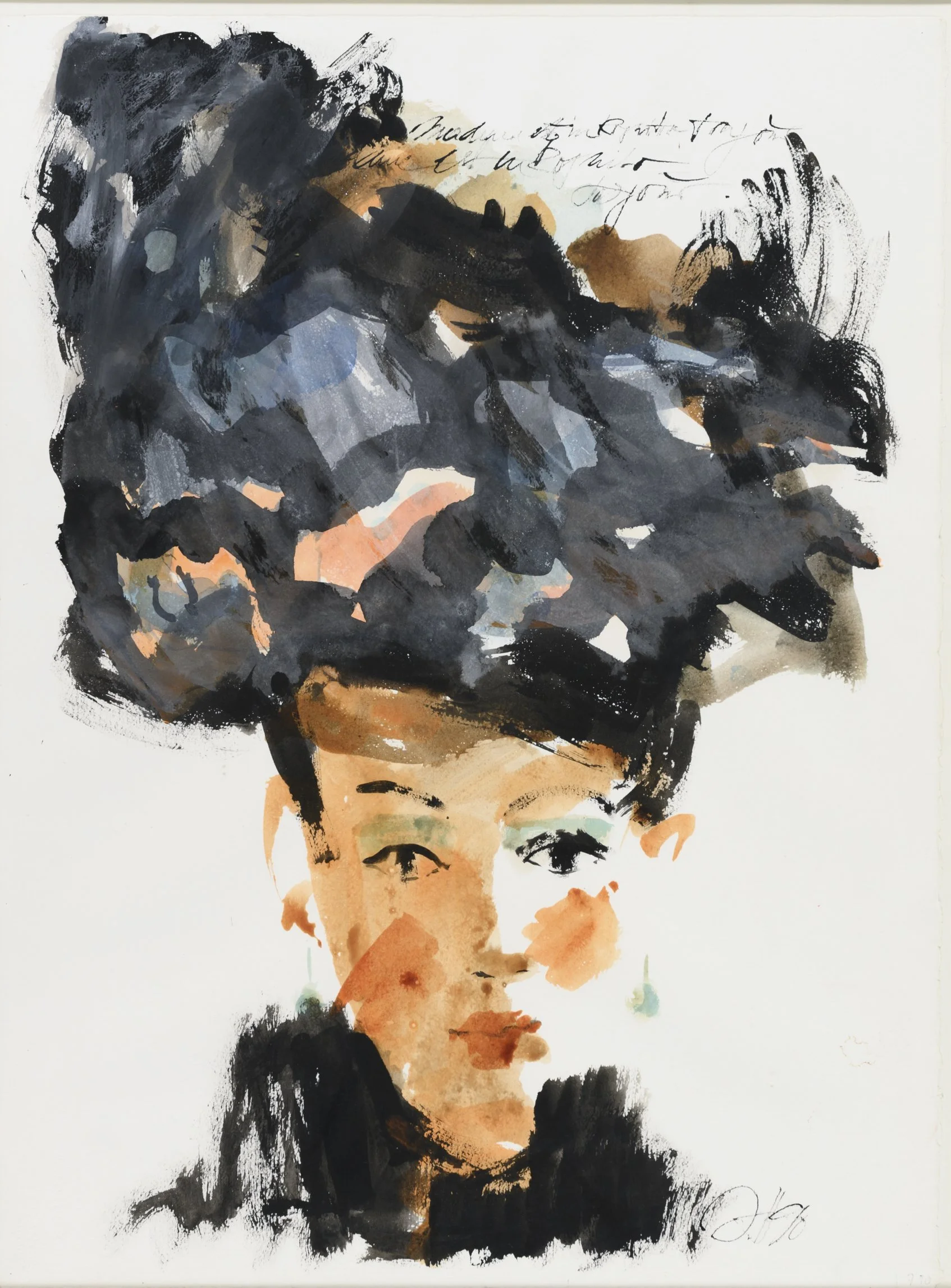 La Contessa, 1990  
Chinatusche auf Karton 70x50 cm  