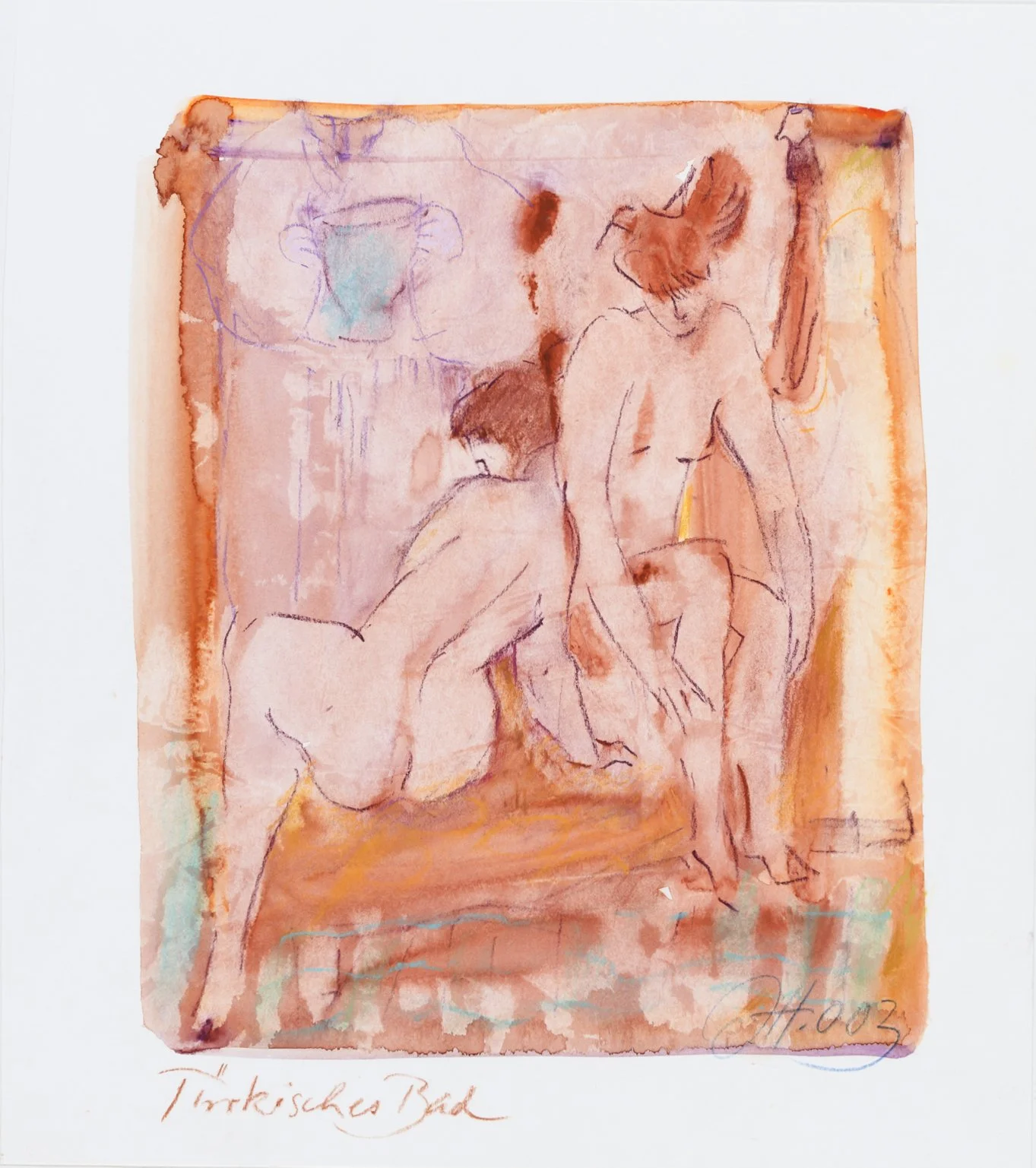 Türkisches Bad, 2003  
Mischtechnik, 43x38 cm  