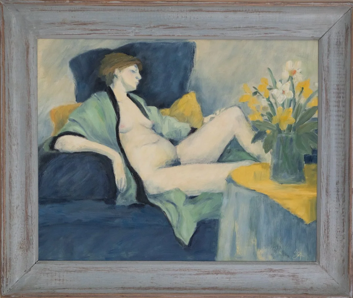 Ruhende Daphne - Oil on canvas 39x48
