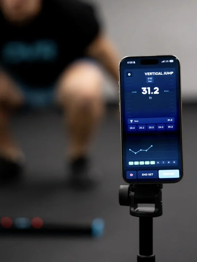 HPC Online Training App visible during a workout