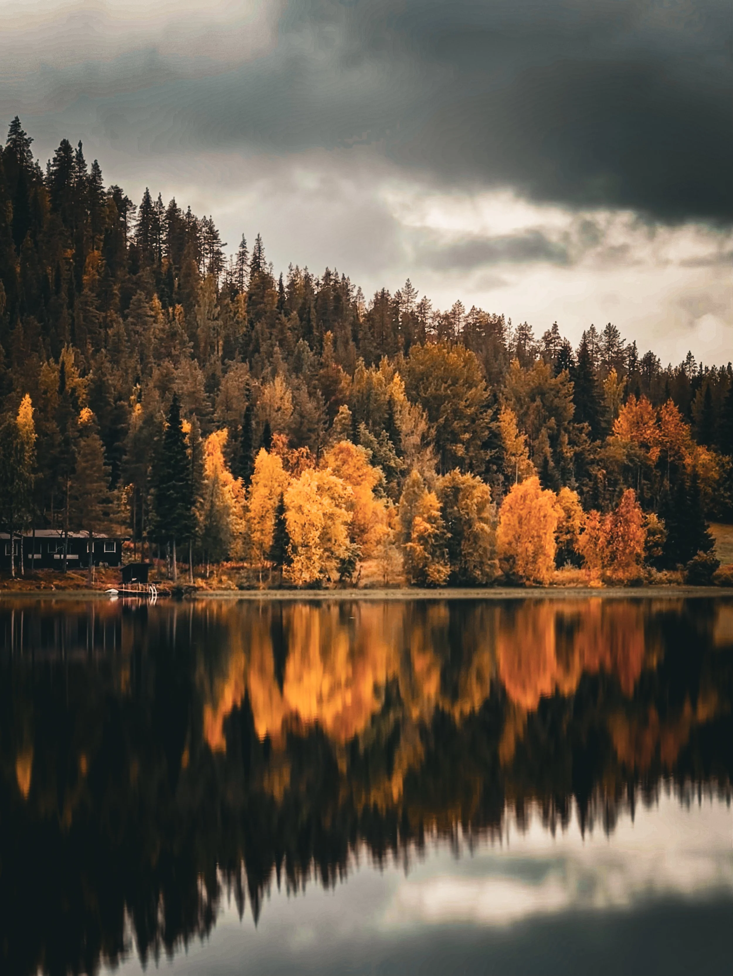 Lappland Herbst See
