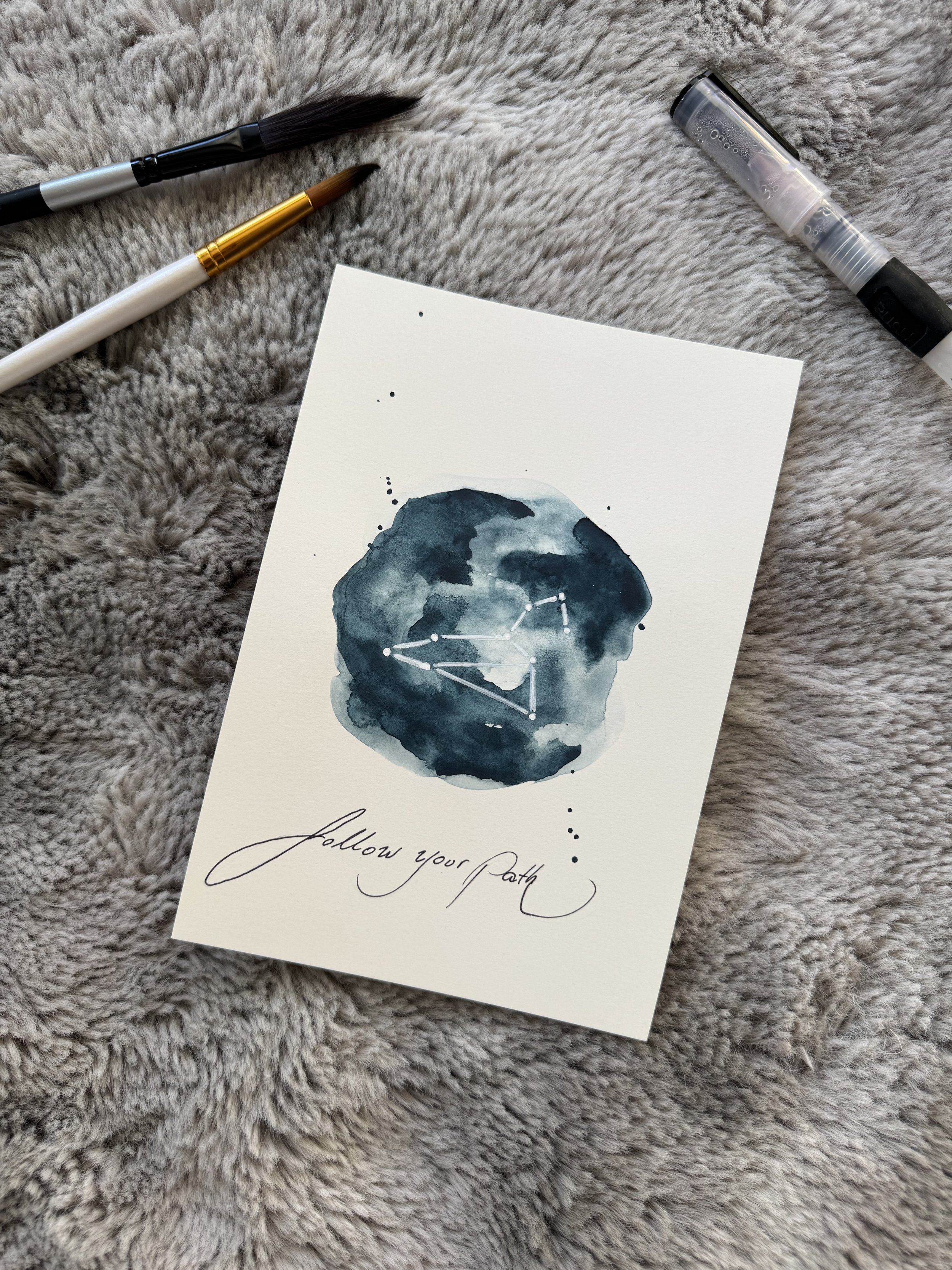 Bild in Aquarell STERNZEICHEN