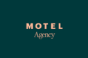 Text reading 'MOTEL Agency' on a teal background.