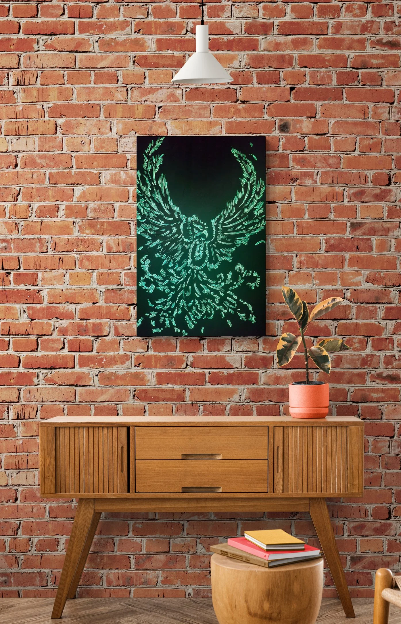 Svenja_Bross_Art_Phönix_nachleuchtend_Steinwand_Nacht.jpg