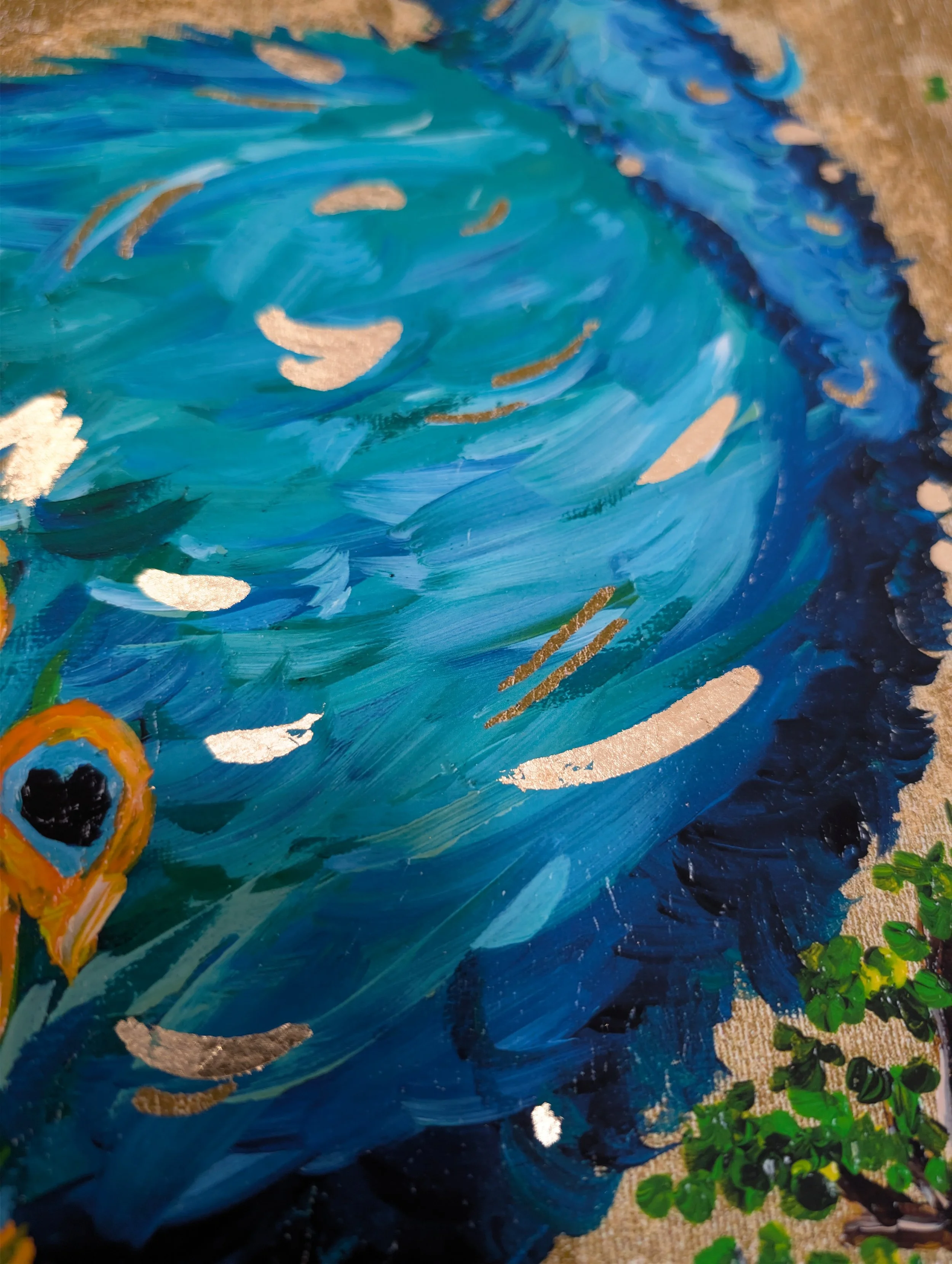 Svenja Bross Art Pfau Fine Art Print  Detail.jpg