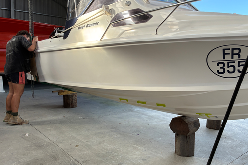 Caribbean Reef Runner fibreglass boat repair