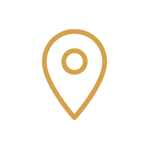 Map location pin icon on a black background.