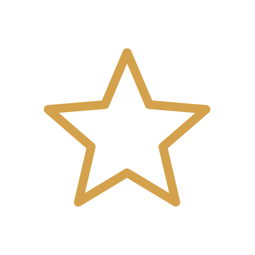 Golden outline of a five-pointed star on a black background.