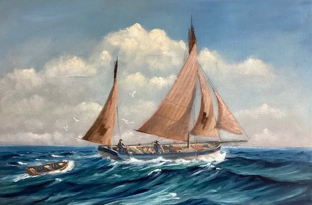 Off to work. 18x24"