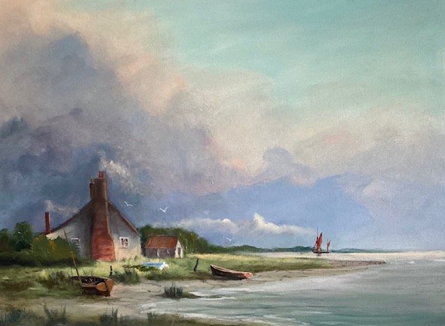 Awaiting the Tide. 18x24”