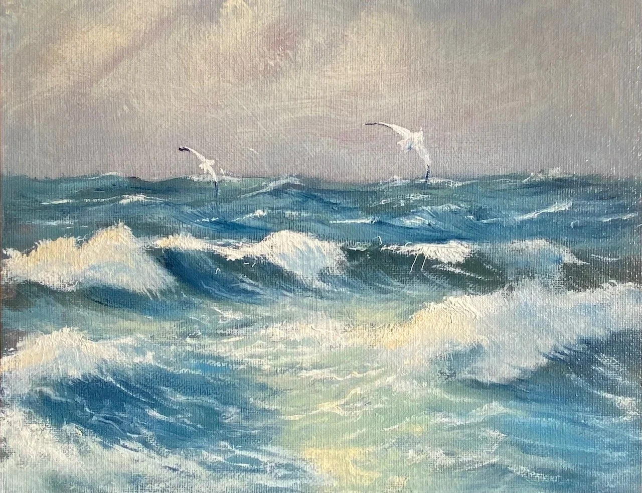 Breaking Waves. 8x10"