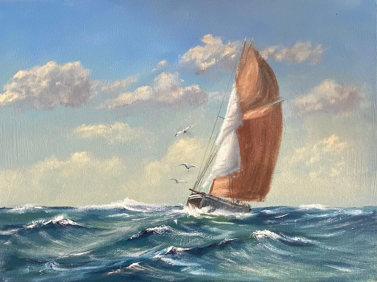  Coastal Trader. 12x16"
