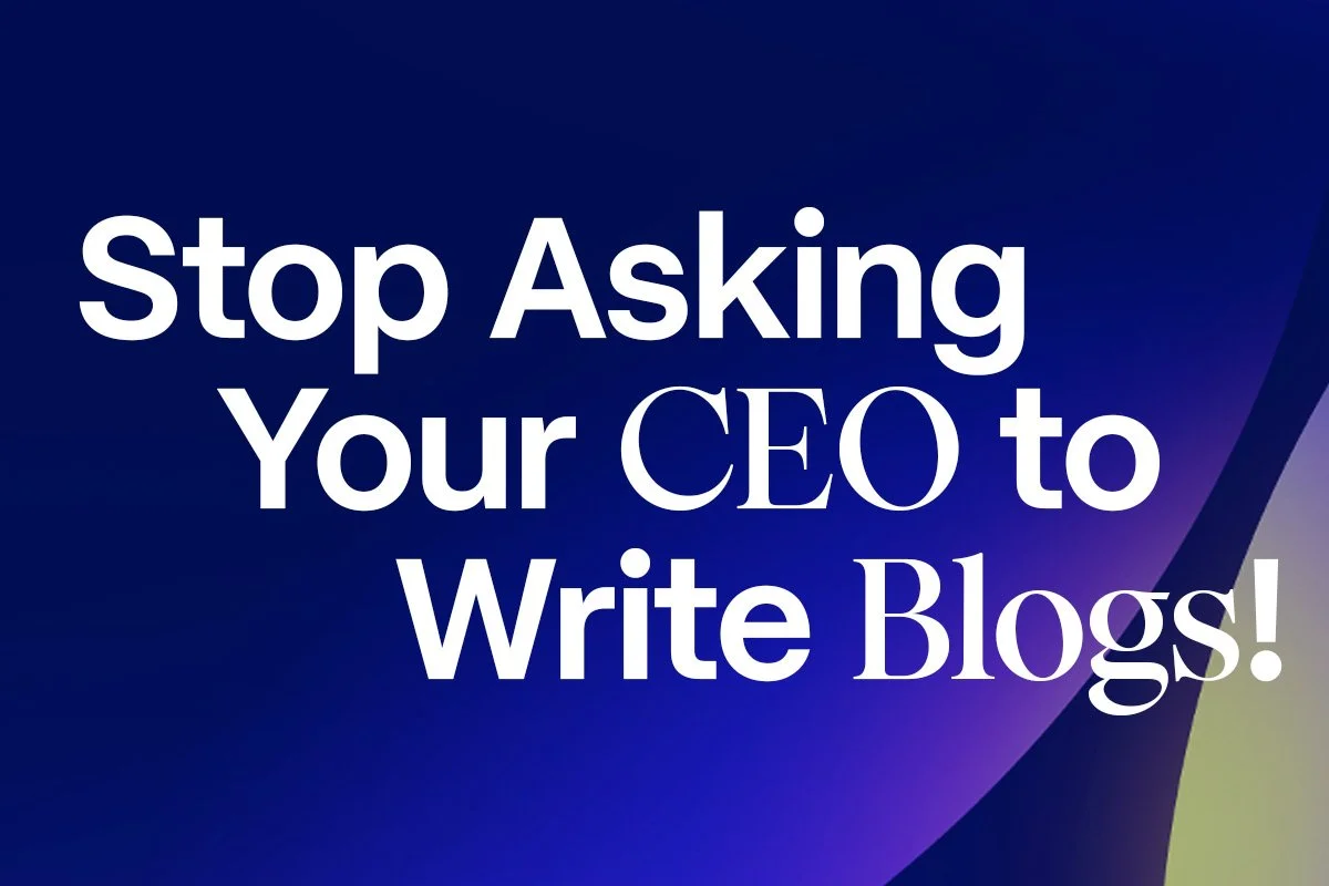 30 Minutes With Your CEO… a Month of Content