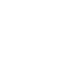 Icon representing a molecule or network with a central circle connected to four smaller circles