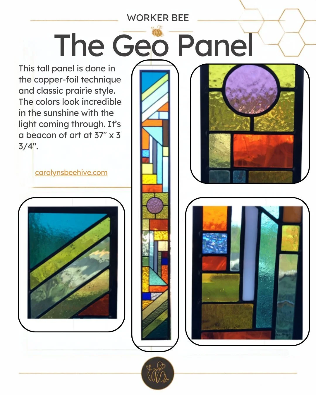 Available now - a stunning 37 inches of glass to fill that narrow space or window. Link to website in bio!
#stainedglass #handmade #oregonart #glassart #homedecor