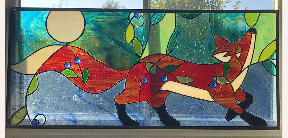 "Fox in Blueberry Patch" Available for commission
