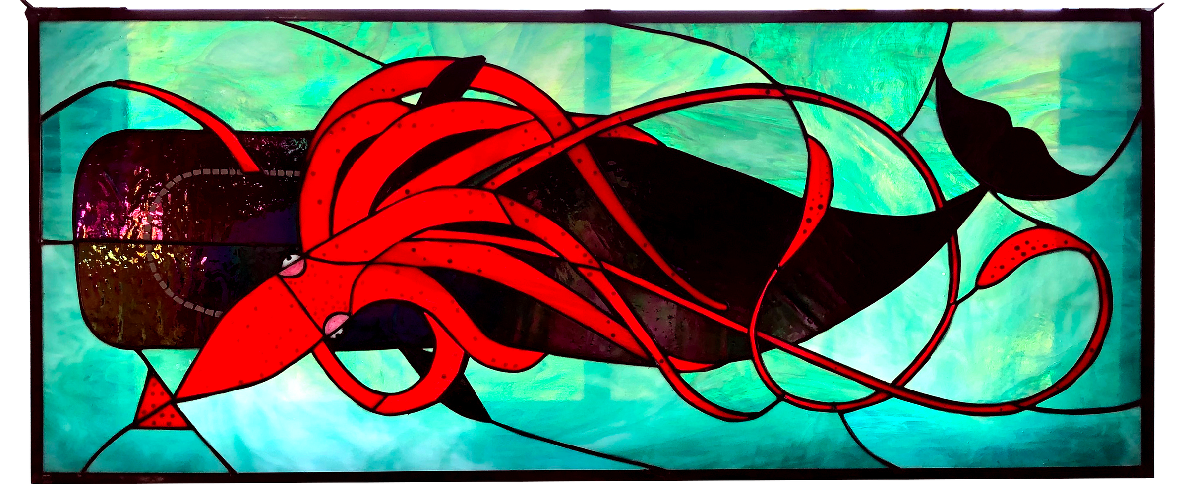 Whale vs. Squid - Based on artwork by Charley Harper