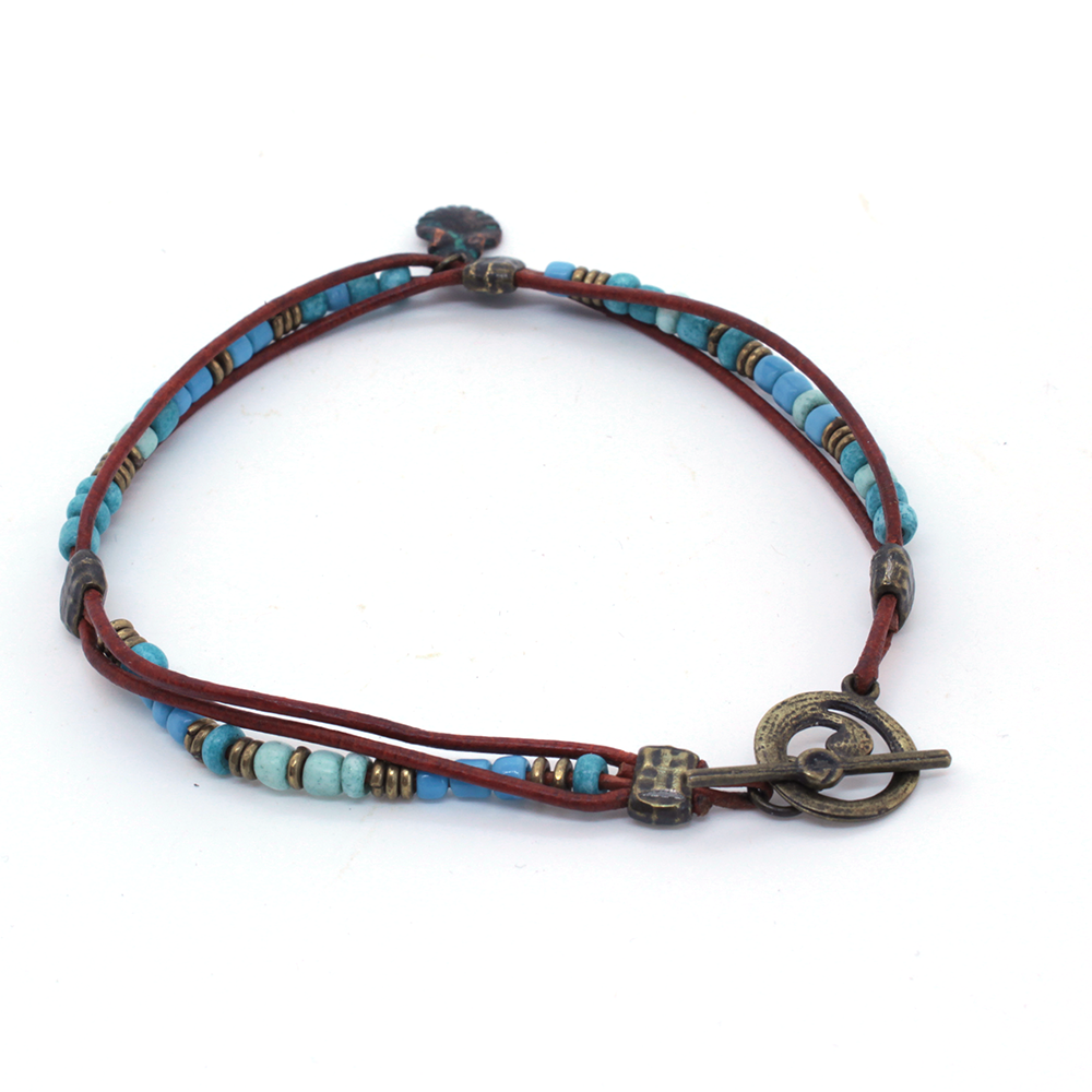 Tap Dance — Rust and turquoise Anklet2.png