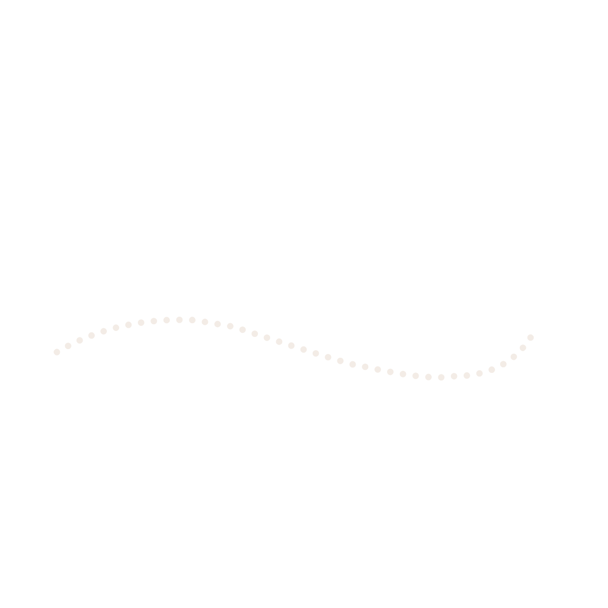 A black-and-white line drawing of a squirrel holding an acorn, with a dotted line representing a curved path beneath.