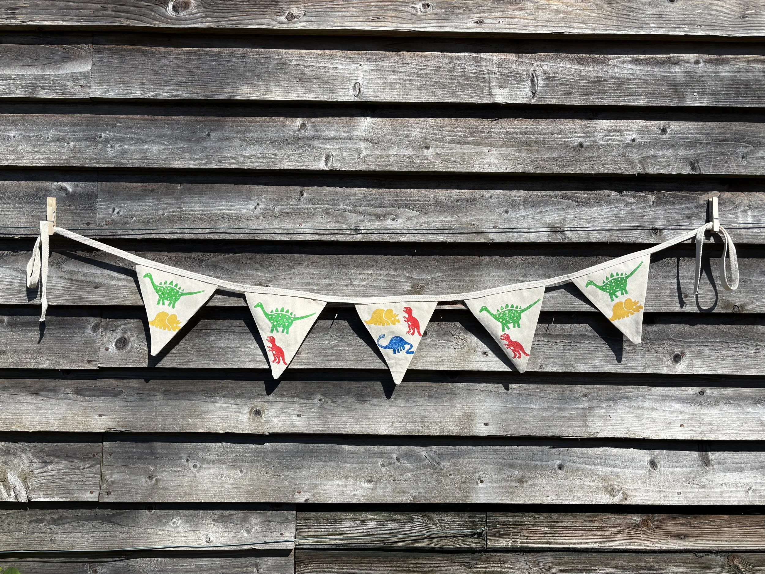 Hand Made Cotton Bunting - Dinosaur Theme