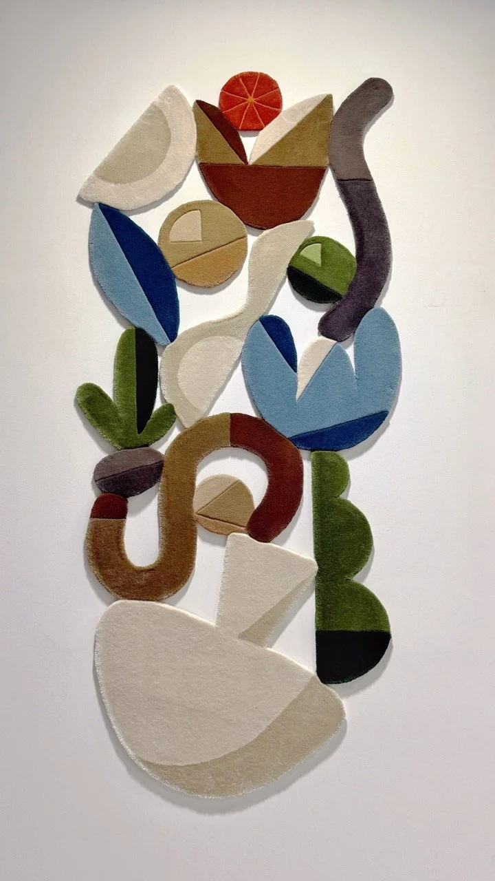 The Weight of Present VII, 2026, 200 × 90 cm, Hand-Tufted Wool and Eucalyptus Fiber, €12,500