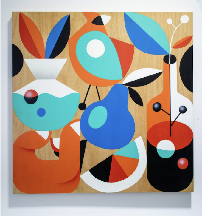 Mediterranean Sunset II, 2023, 100cm x 100cm, Acrylic on Wood, €7,600