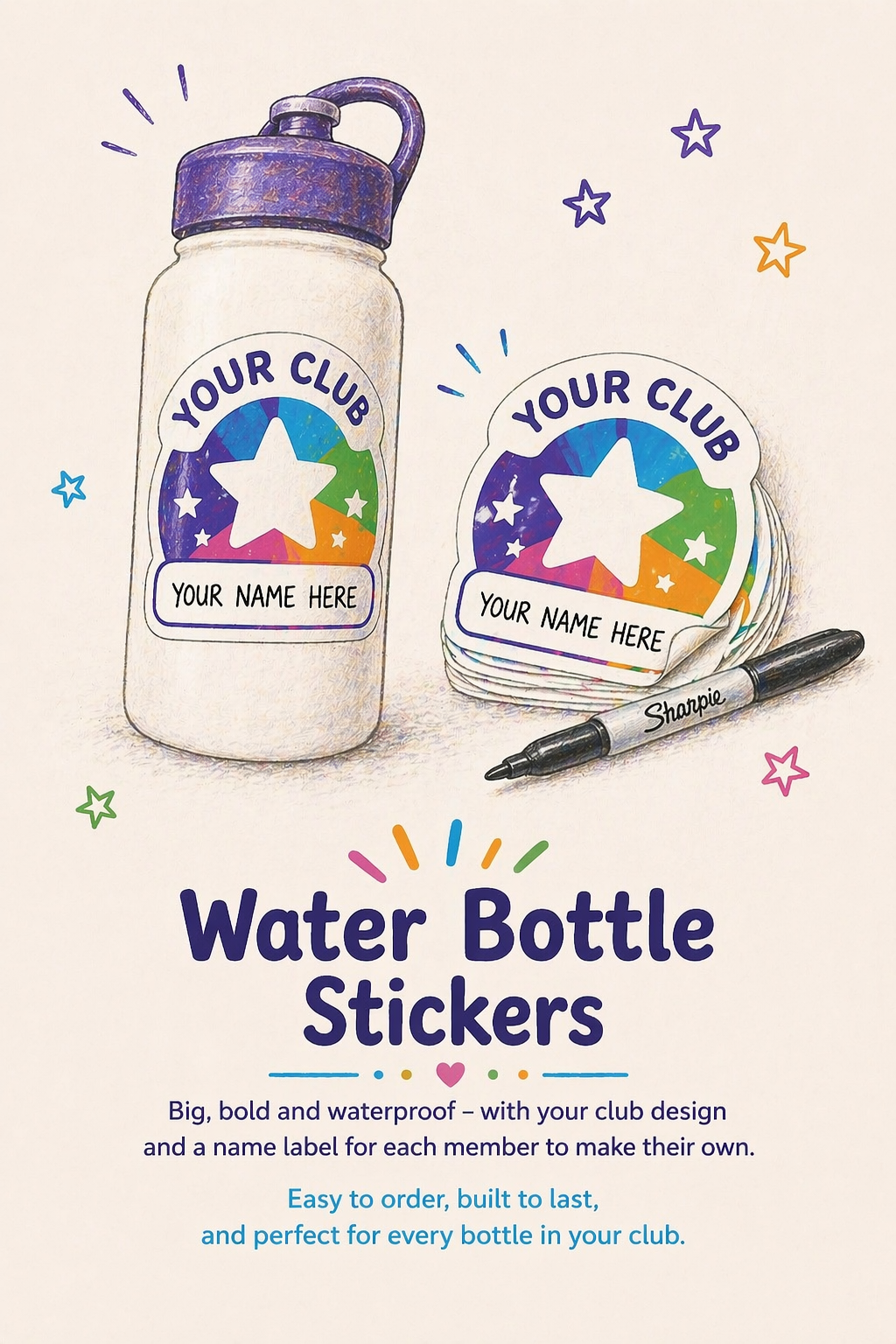 Bottle Name Stickers
