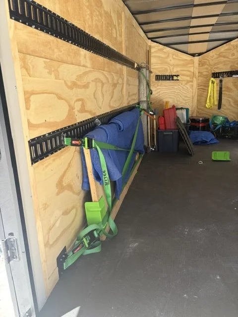 Antique Doors packed and ready to travel.