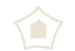 Icon of a black pentagon with a white border and a blank white center