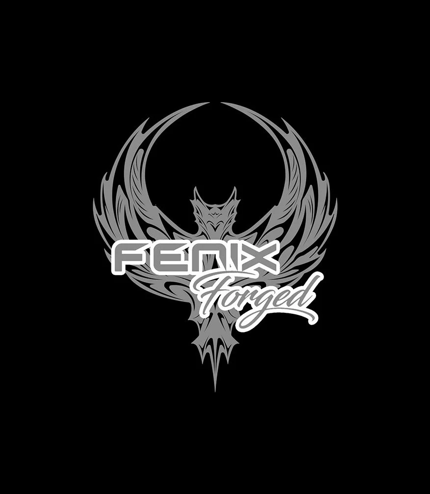 A black background featuring a stylized, gray dragon with outstretched wings and a fierce face, with the words 'Remix Forged' in bold and cursive fonts overlaying the dragon.