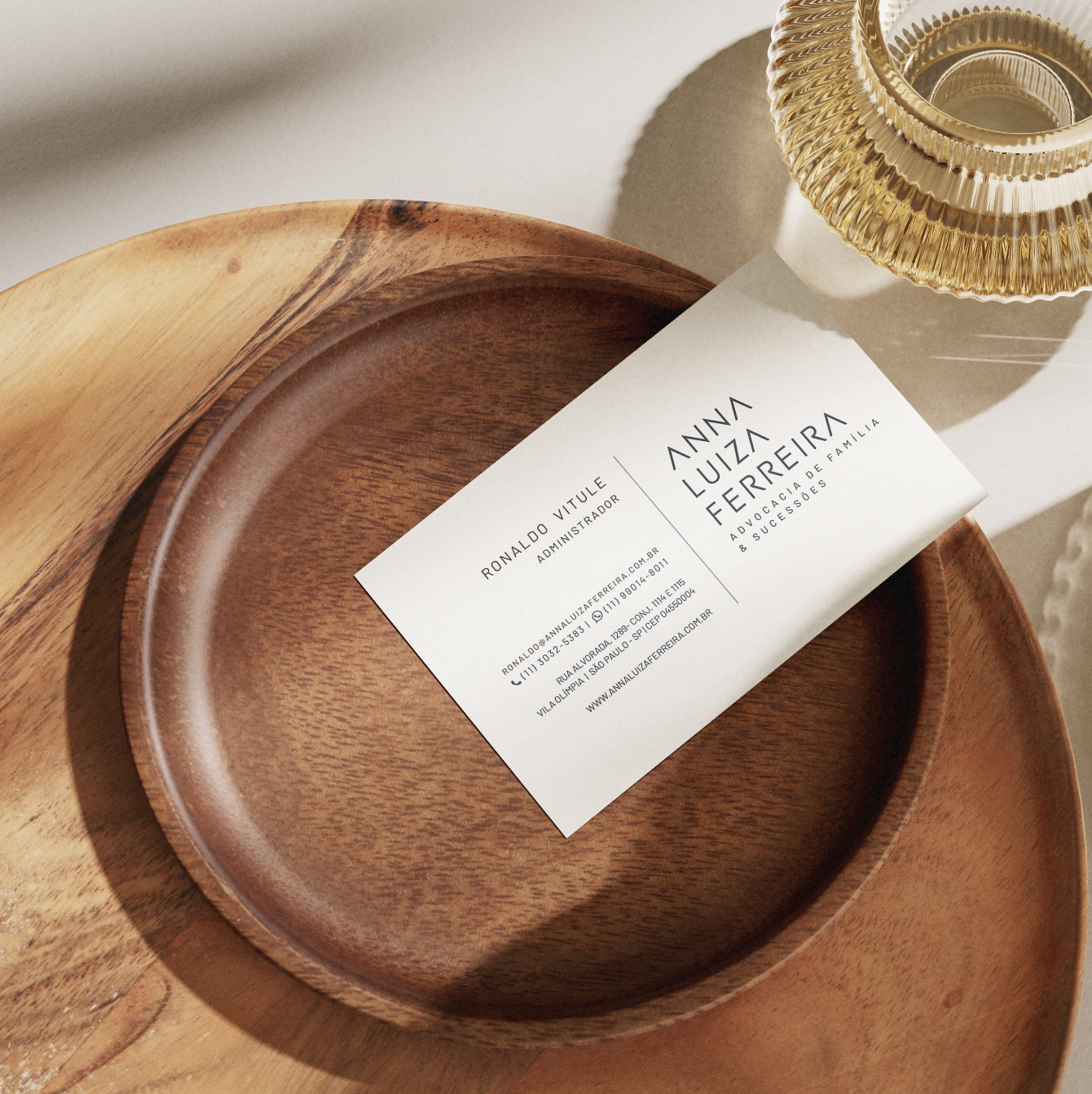 Business card elegant logo design for law firm boutique studio