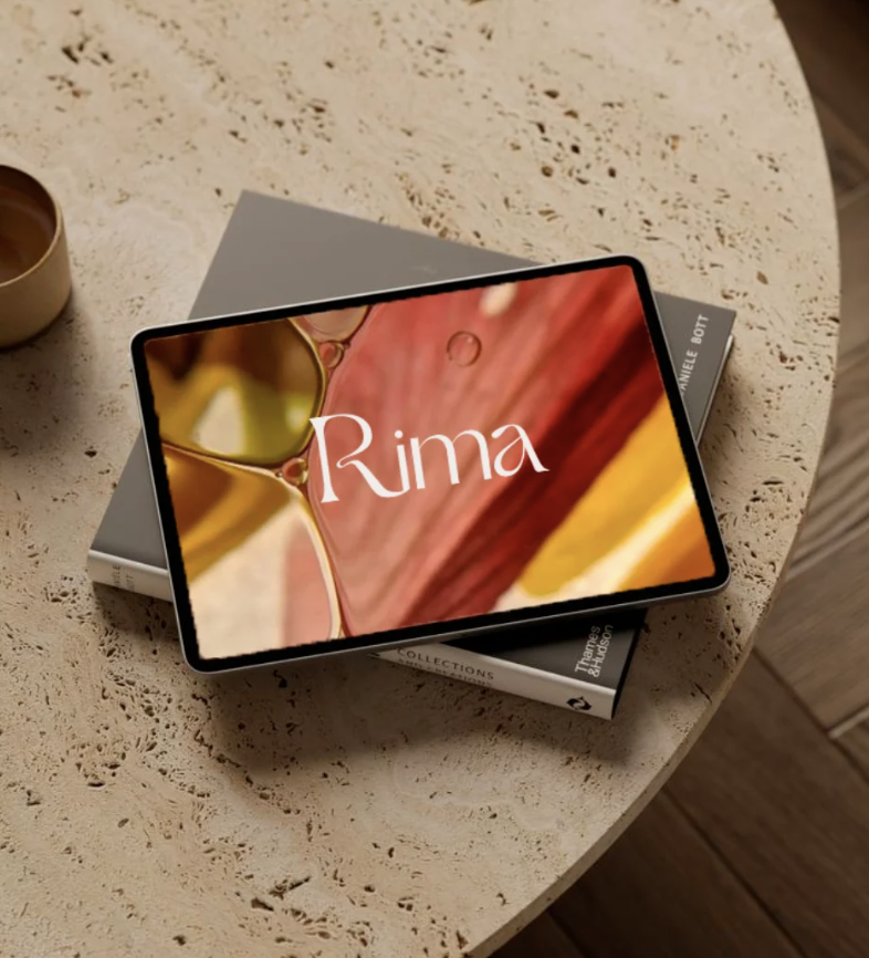 ipad with brand designed for marketing agency
