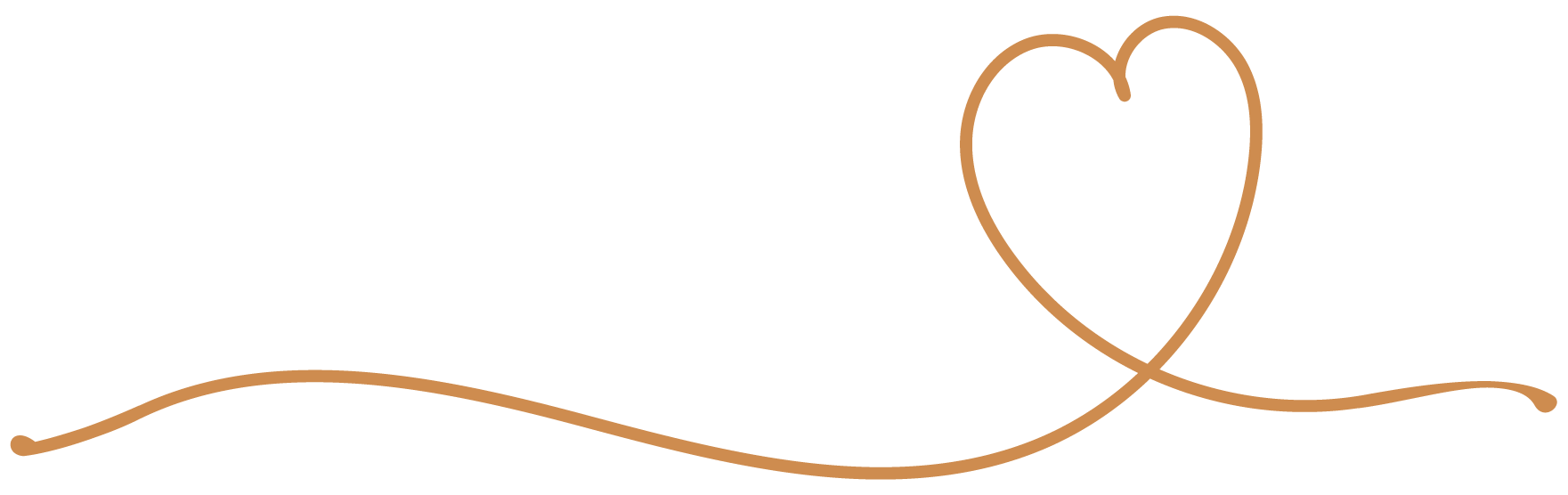 Text that reads, 'All you need is love. But a little chocolate now and then doesn't hurt.' with a brown line forming a heart.