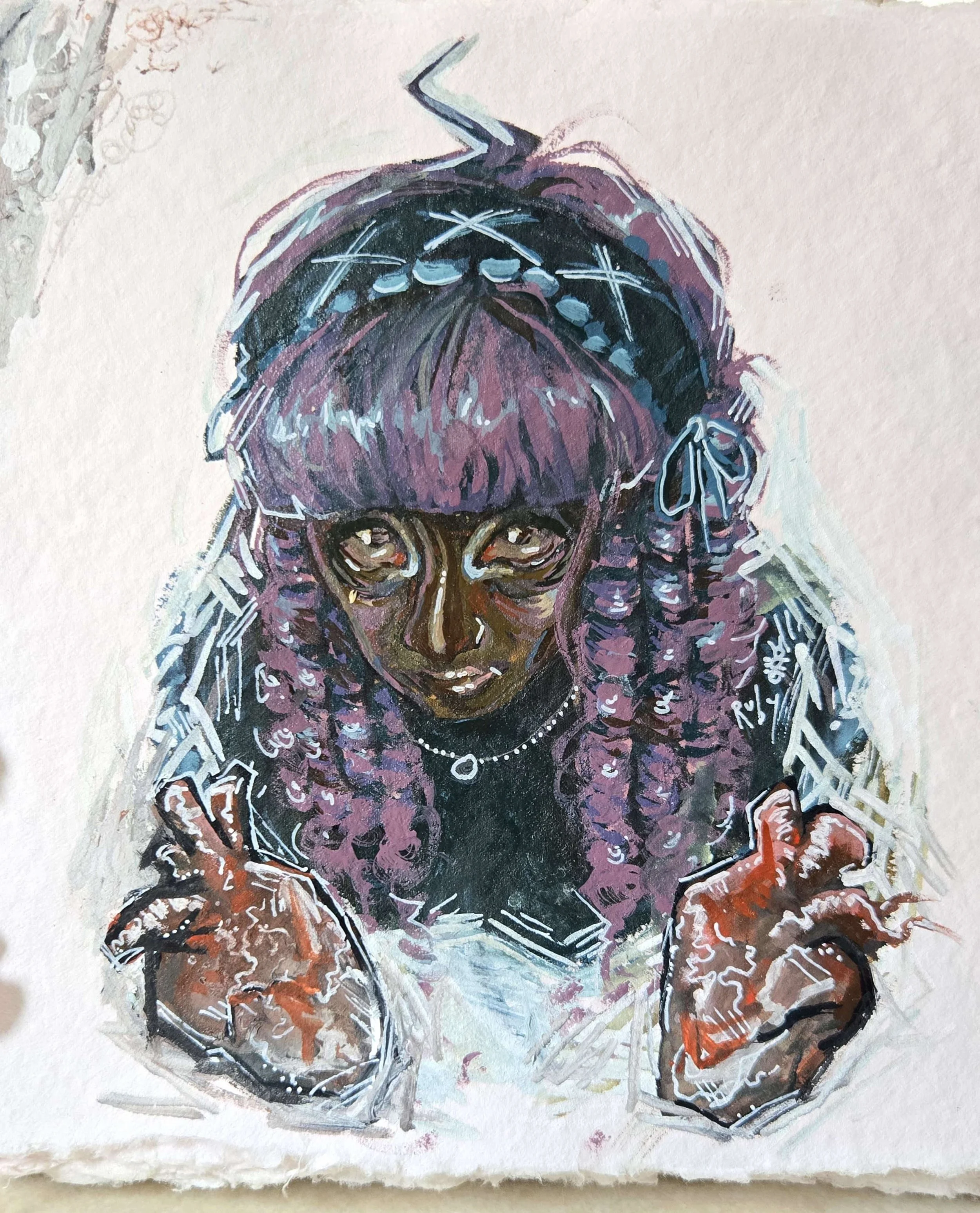 Love You!
(gouache paint on cotton paper)