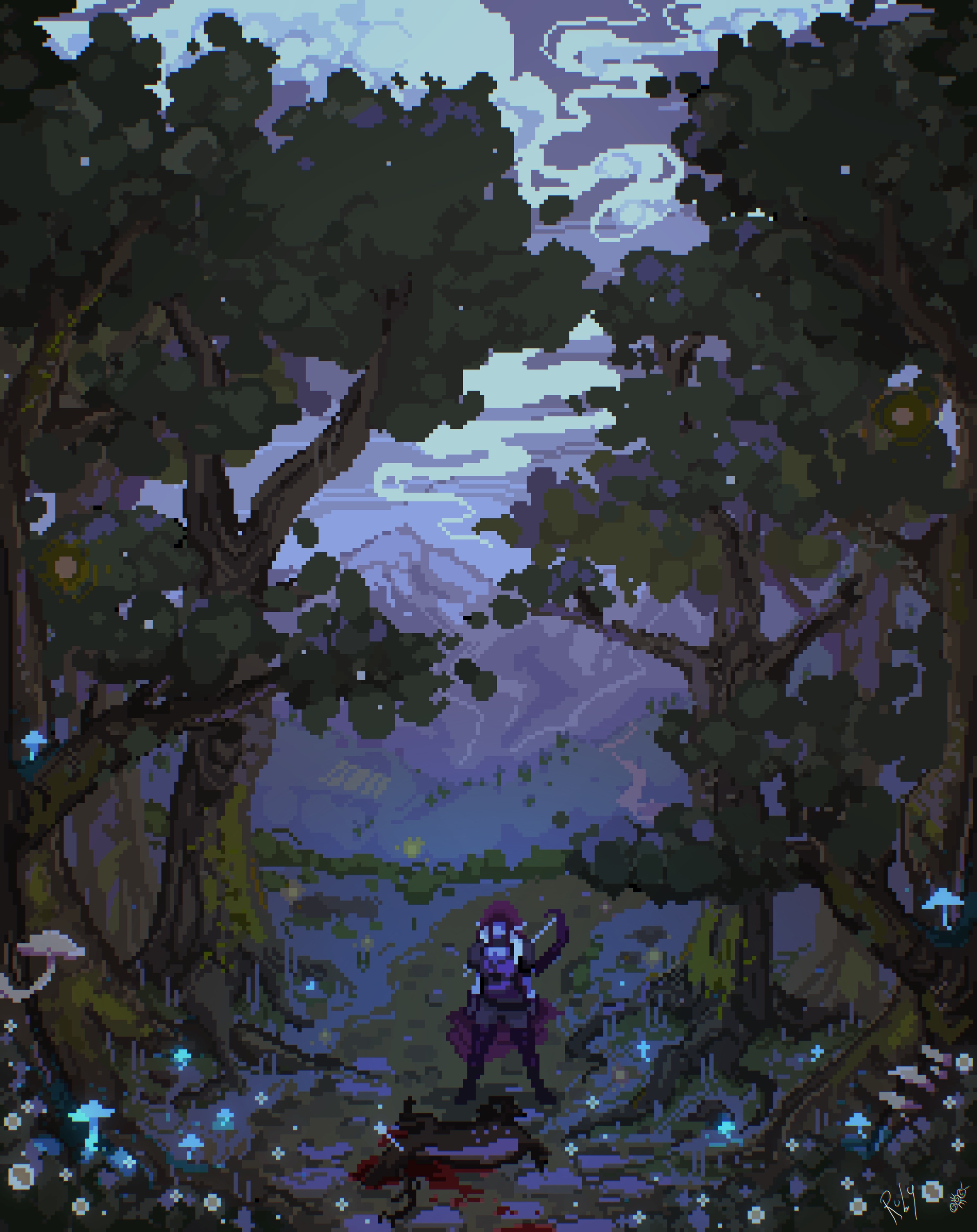 The Dark Lady
(digital pixel art)