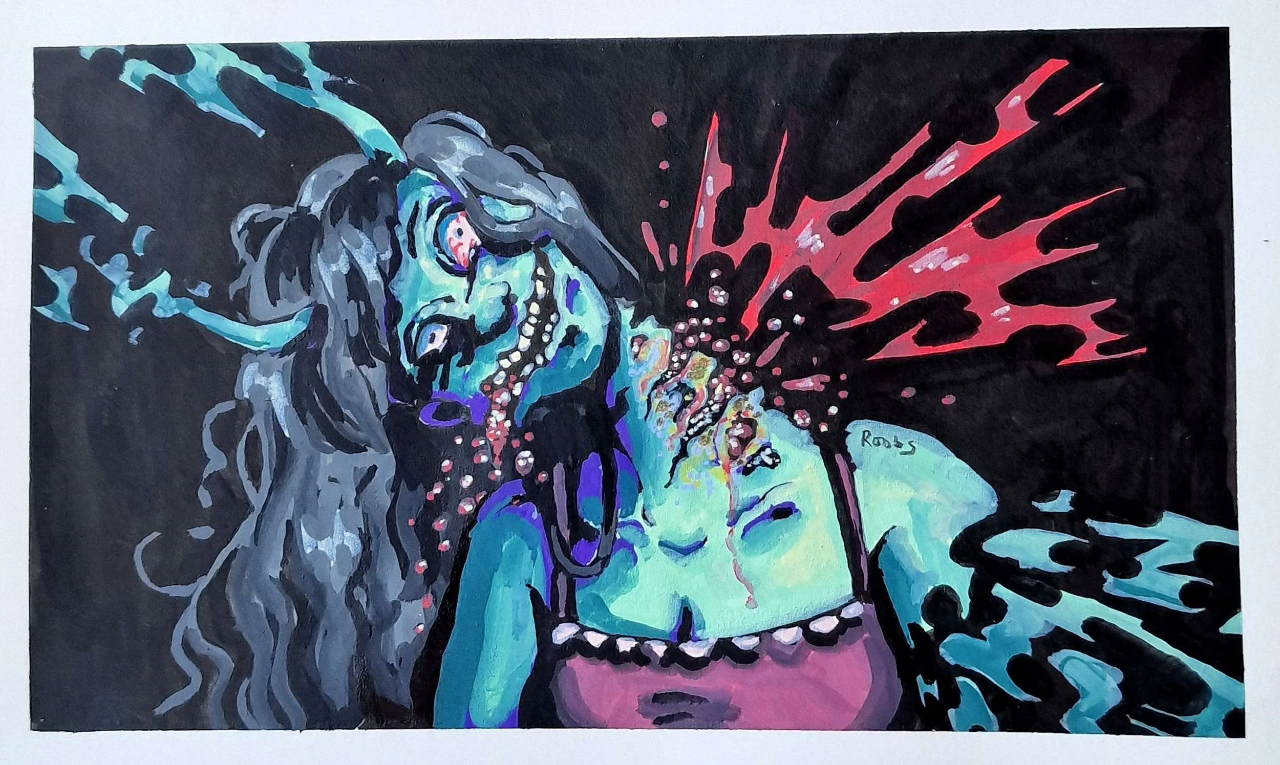 End (acrylic markers on paper)
