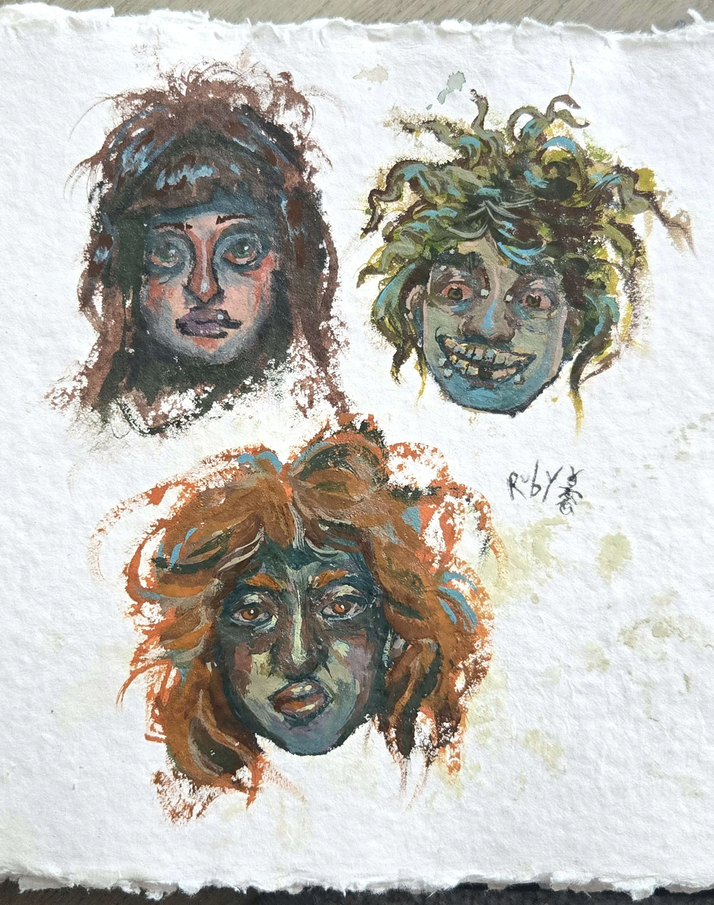 Gouache Doodles 2
(gouache paint on cotton paper)
