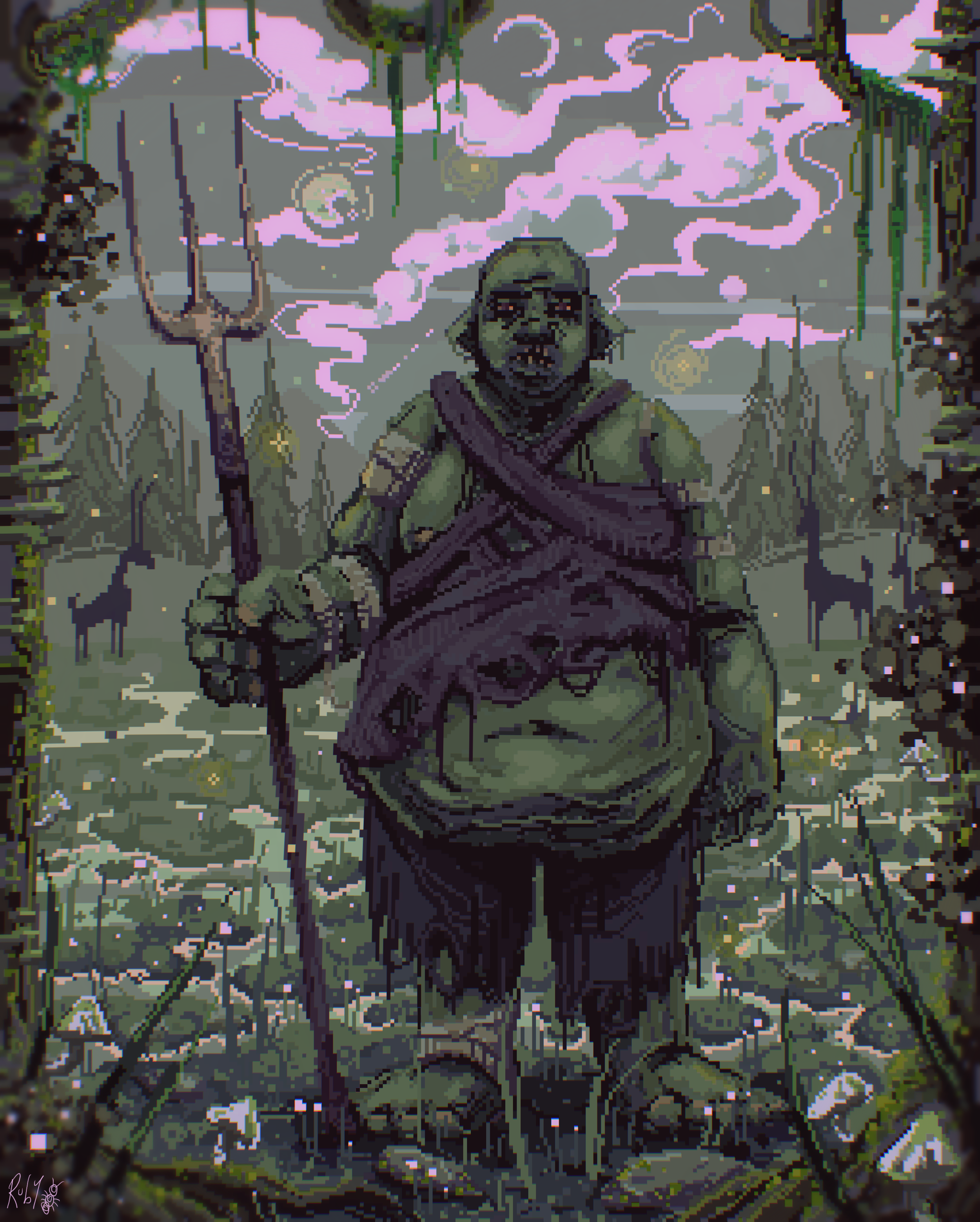The Farmer
(digital pixel art)