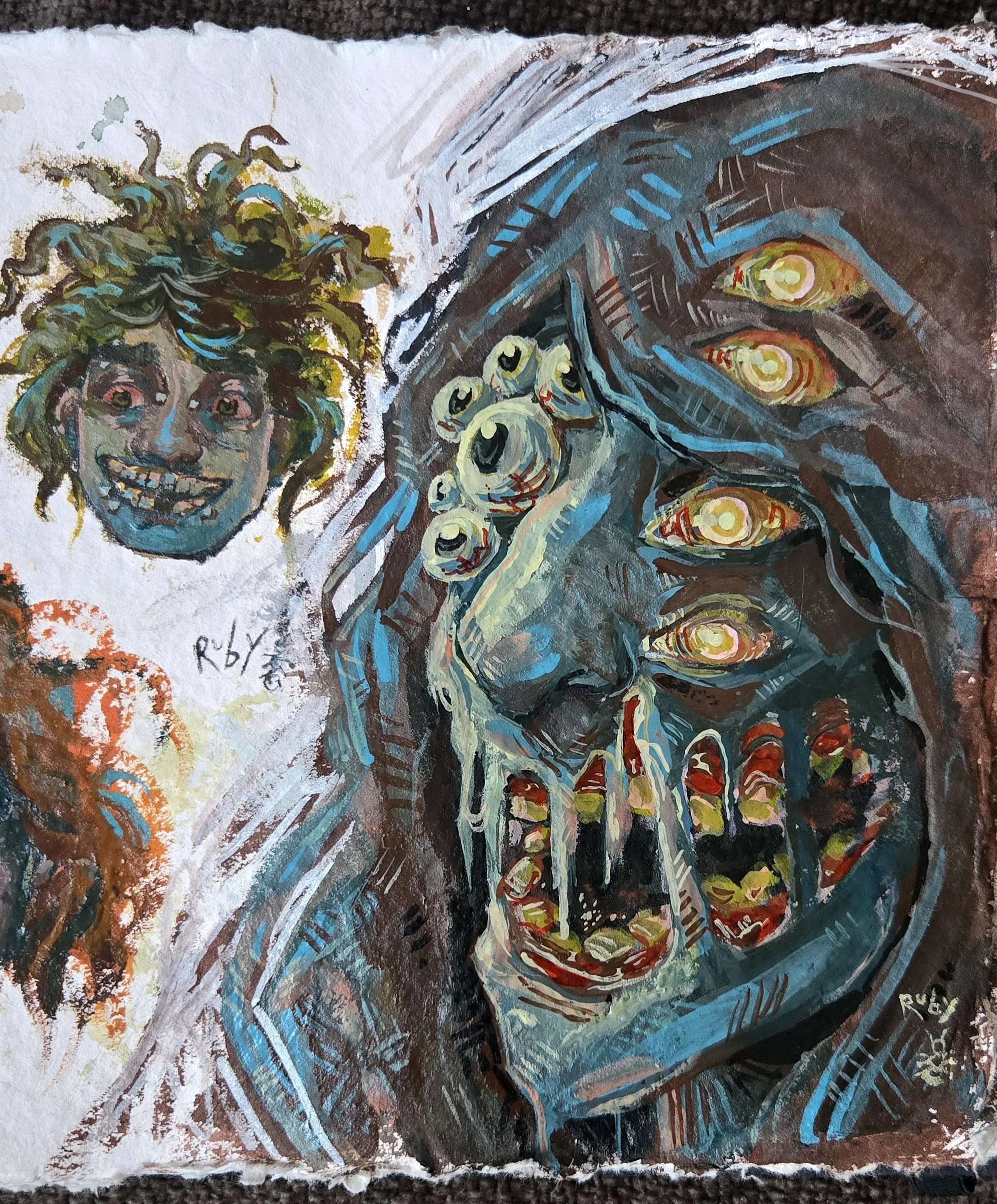 Gouache Doodles 1
(gouache paint on cotton paper)