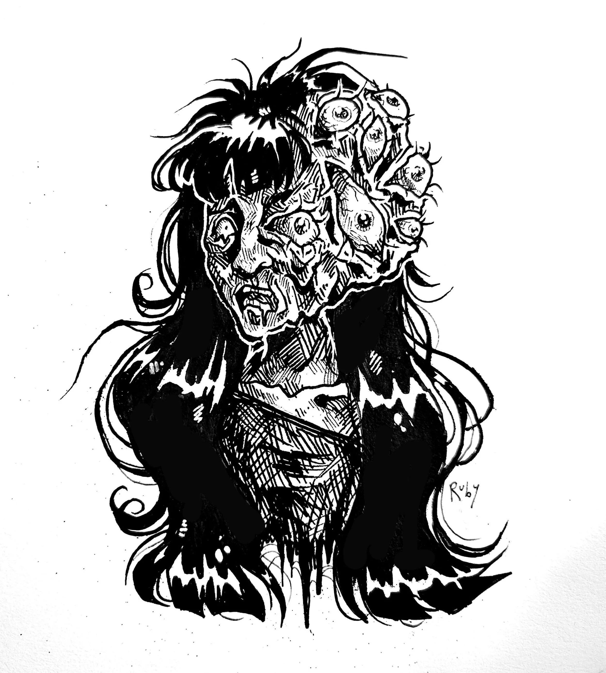 Eyeballs! (acrylic pen on paper)