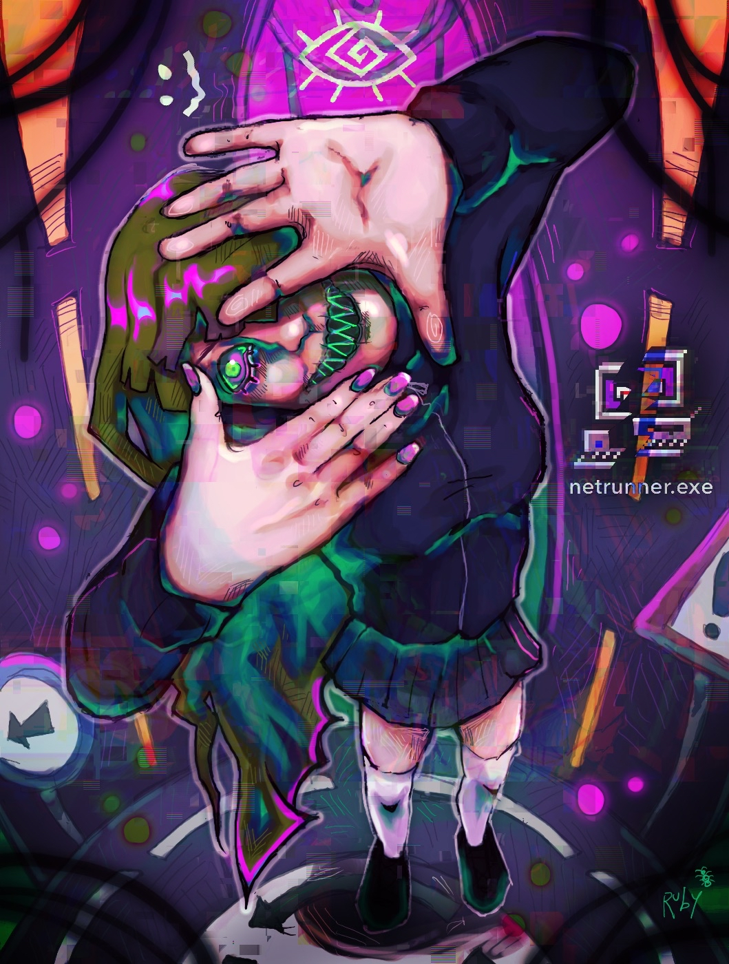 Netrunner
(digital illustration, procreate) 