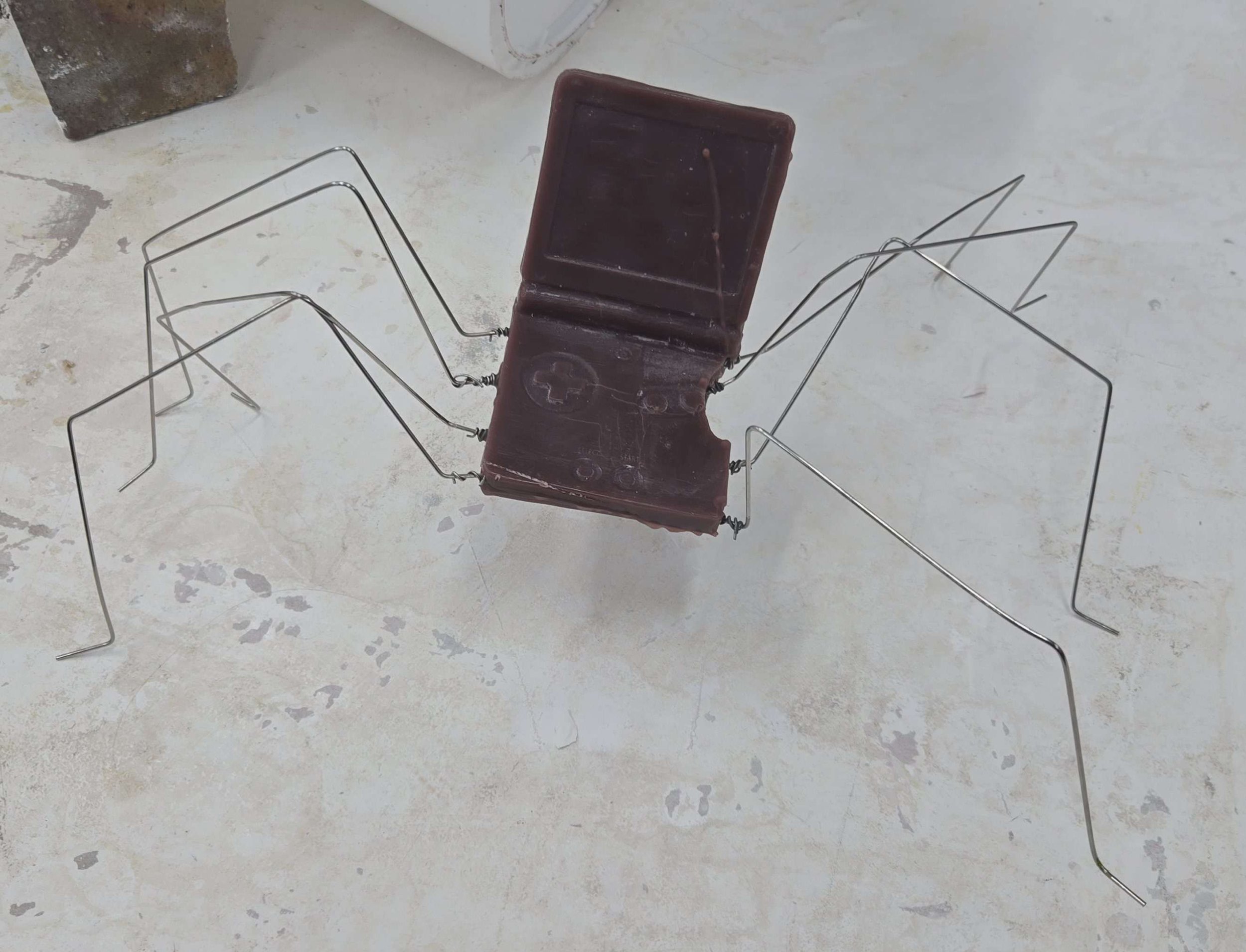 SpiderBoy (wax cast, wire)