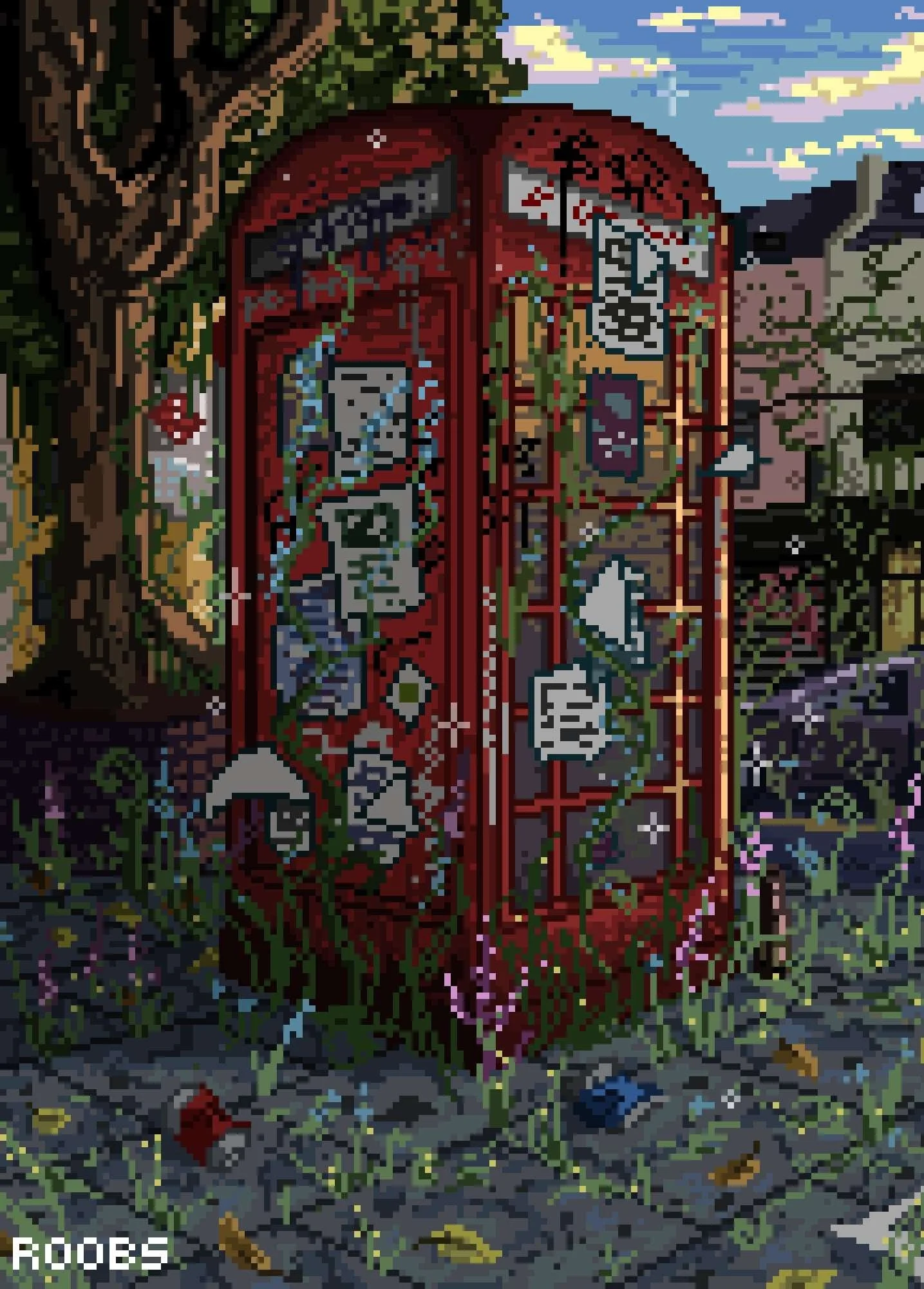 Goldsmiths Phone Box
(digital pixel art)
